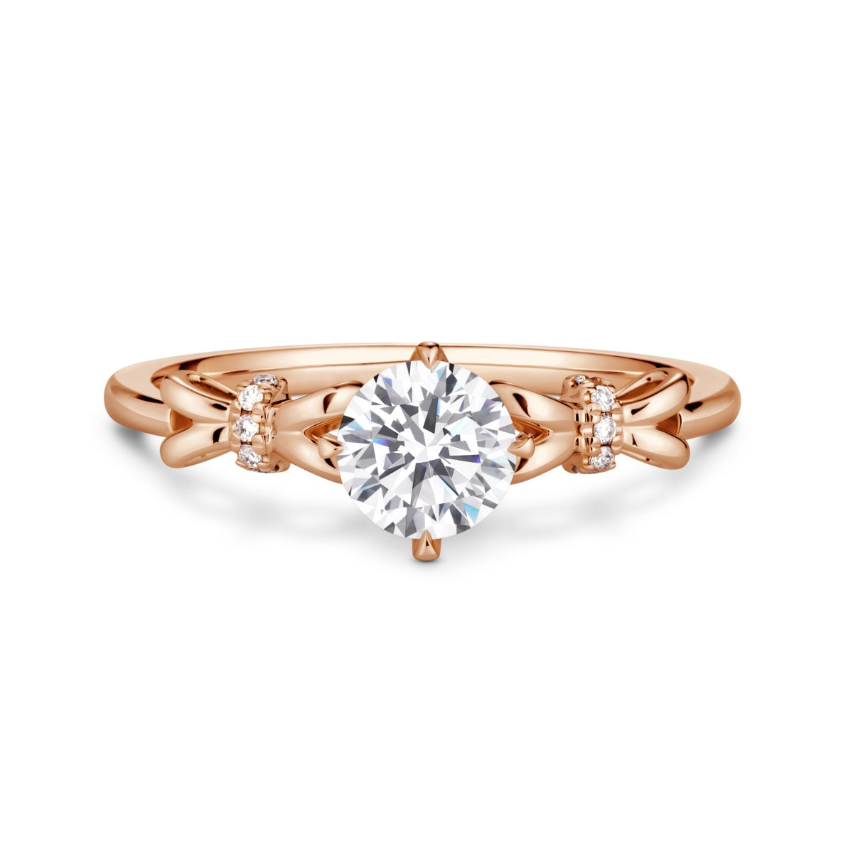 18K 簡約配鑽鑽石戒指