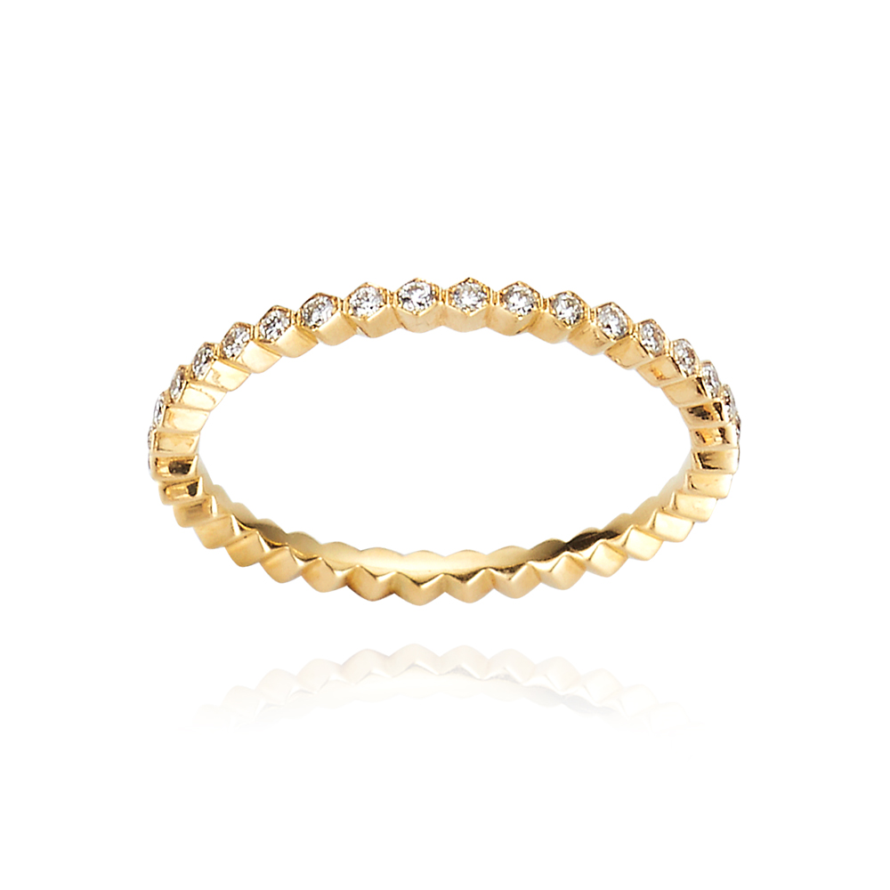 18K 全排鑽石戒指