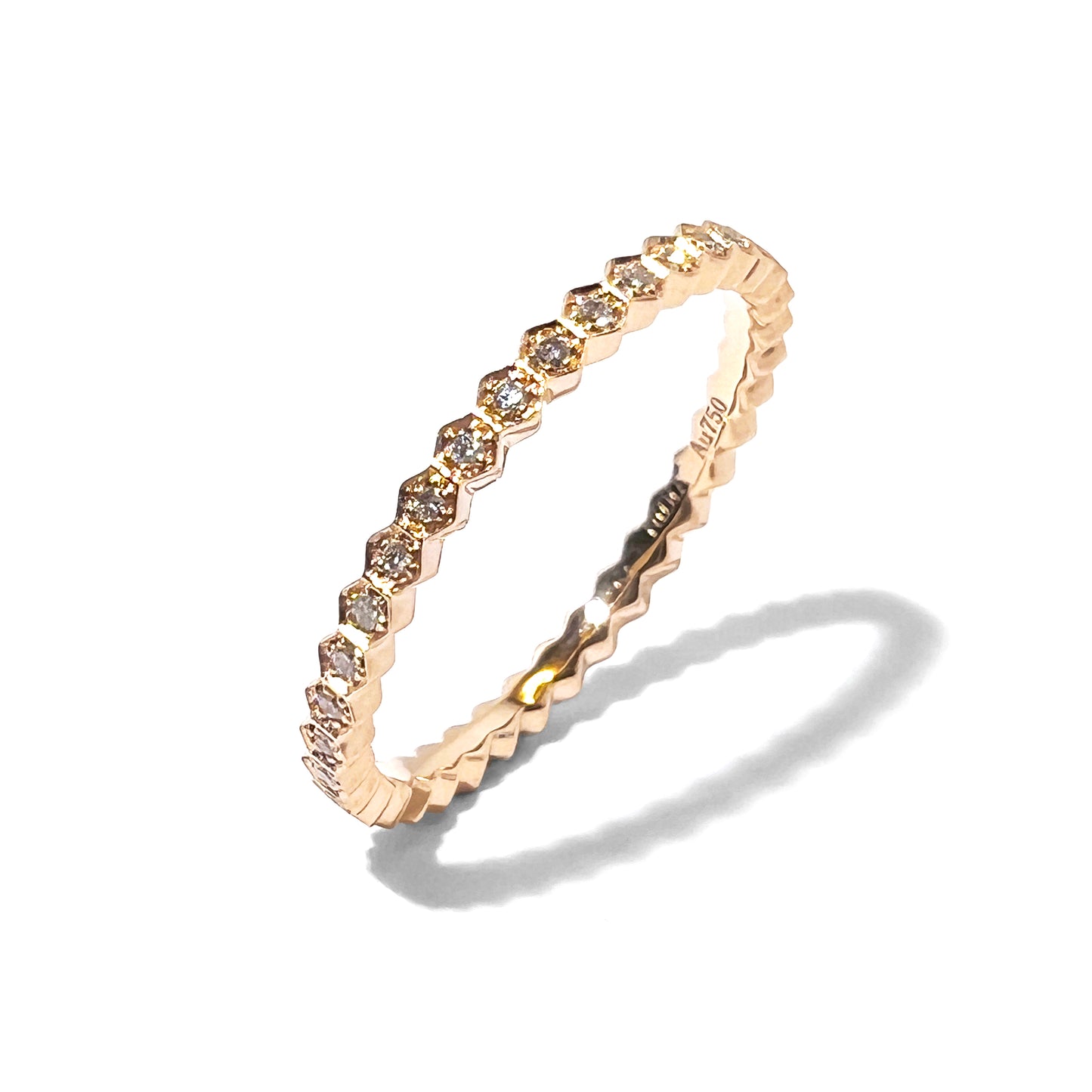 18K 全排鑽石戒指