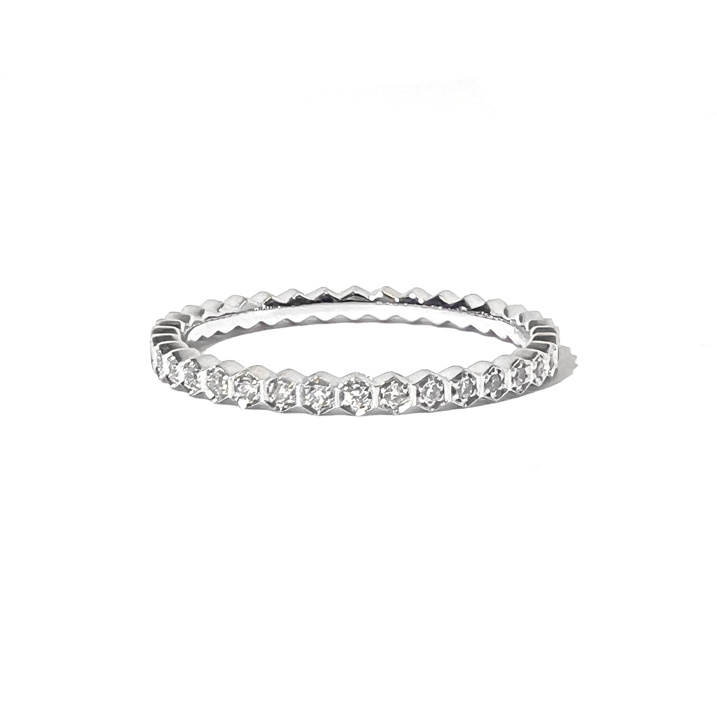 18K 全排鑽石戒指