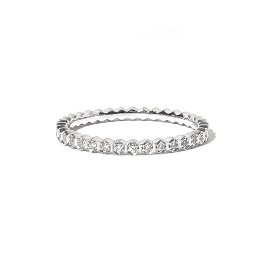 18K 全排鑽石戒指