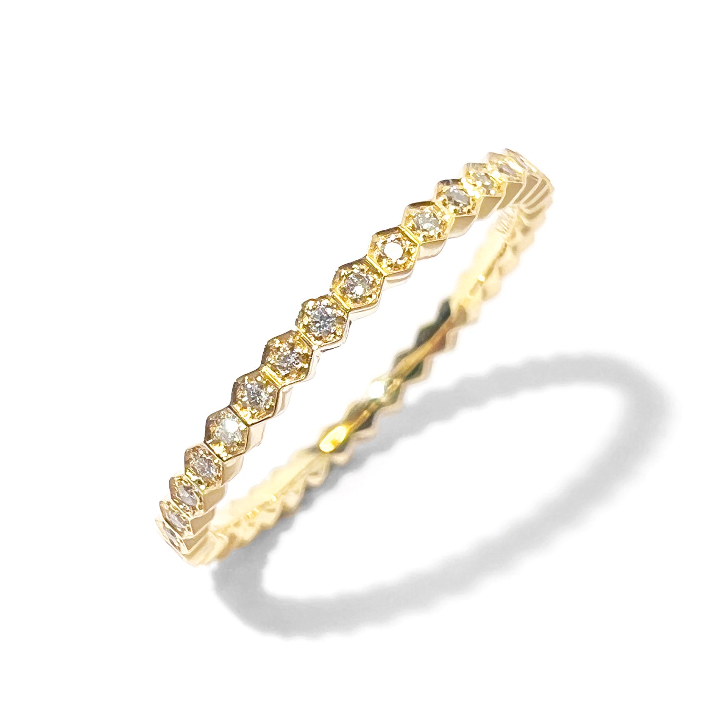 18K 全排鑽石戒指