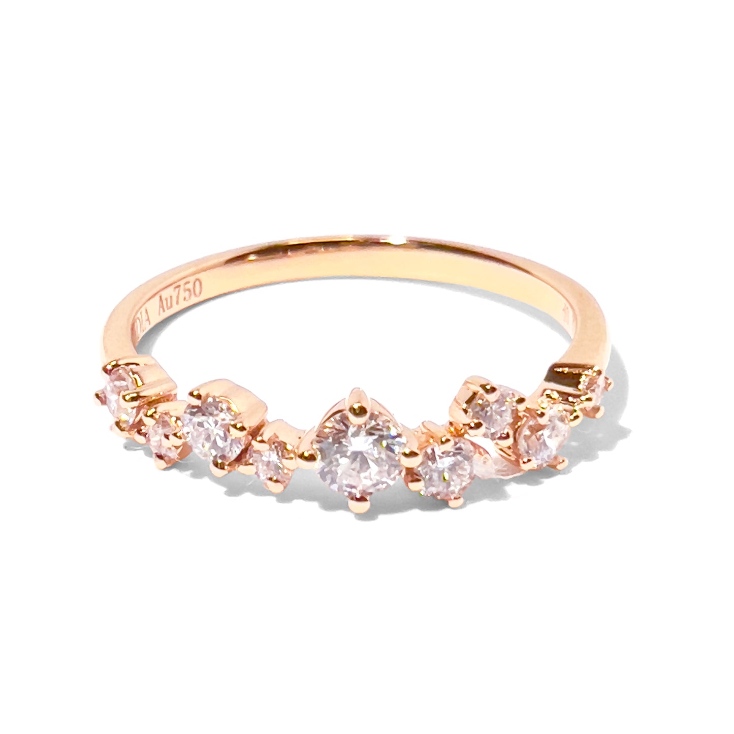 18K 繁星群鑲鑽石戒指