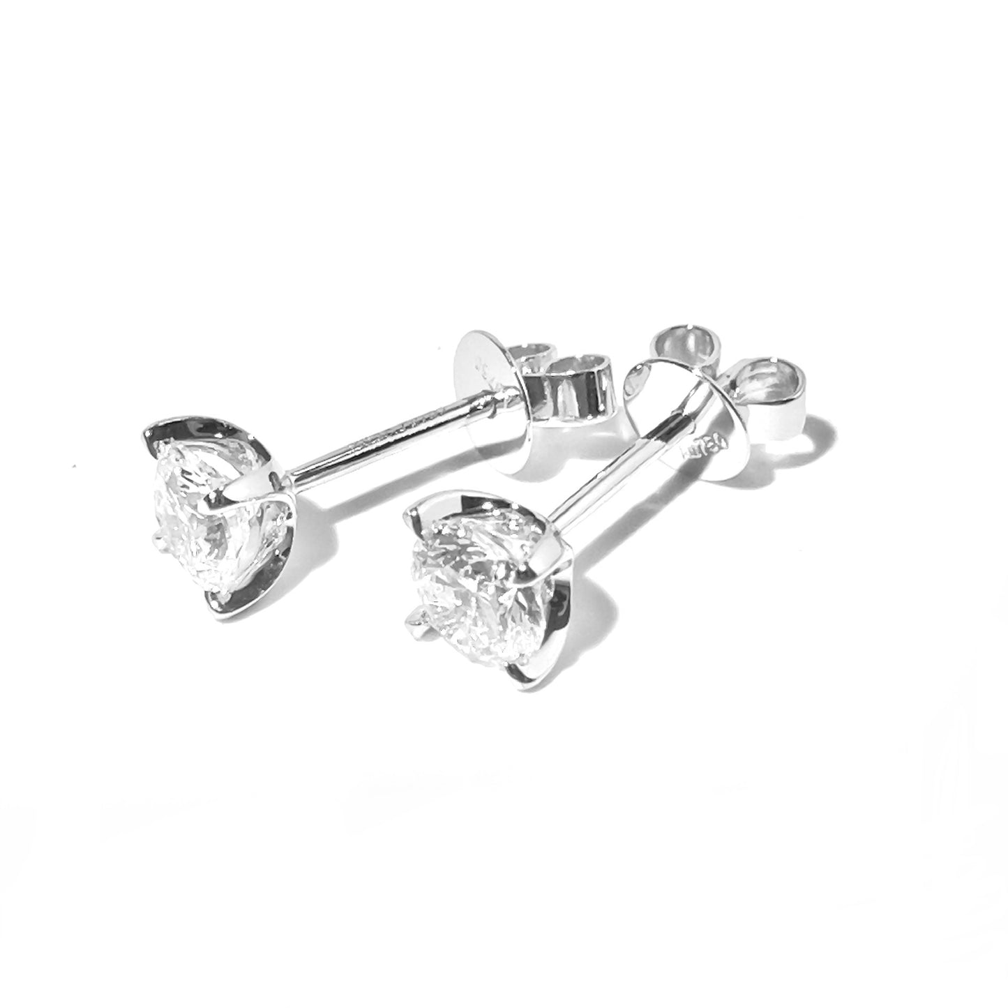 18K 共約60份圓形單鑽耳環