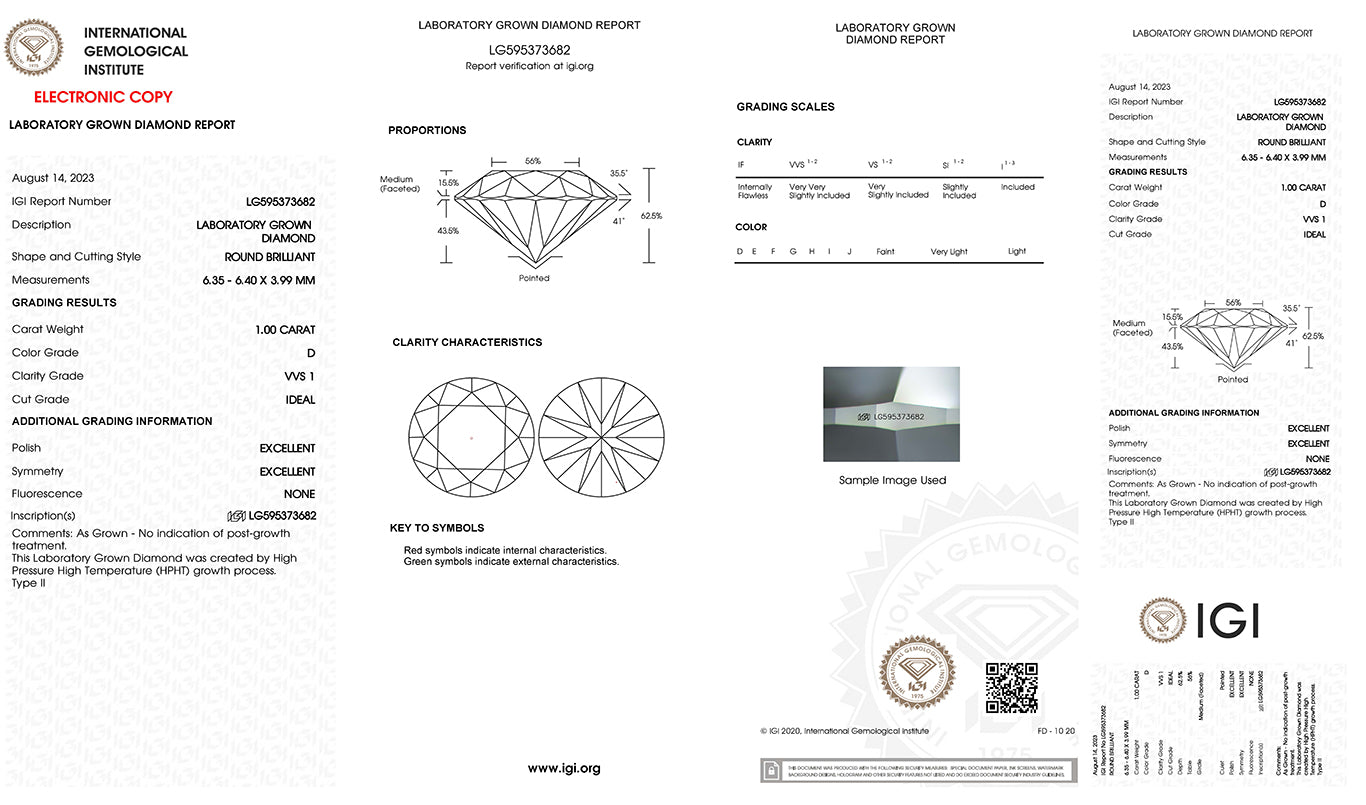 18K IGI 共約2克拉圓形單鑽耳環