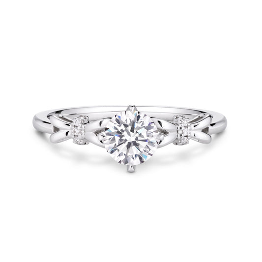 18K 簡約配鑽鑽石戒指