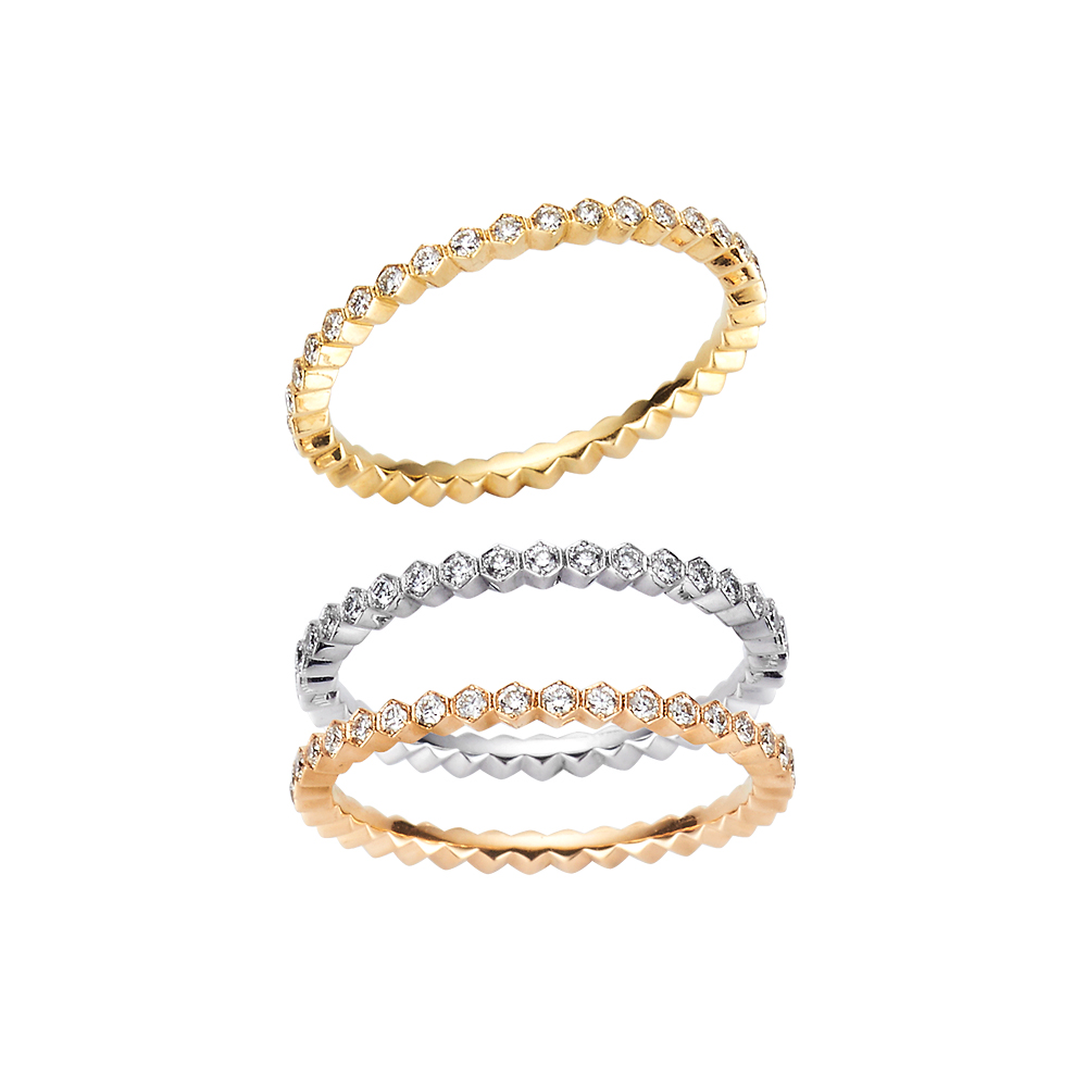 18K 全排鑽石戒指