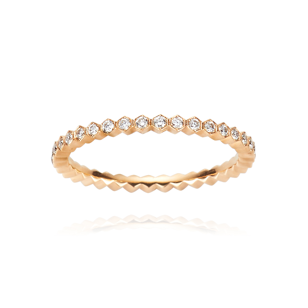 18K 全排鑽石戒指